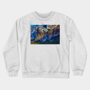 Snowy Bridalveil Falls Crewneck Sweatshirt